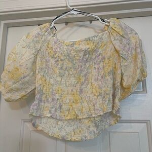 H&M Floral Crop Women Top NWOT